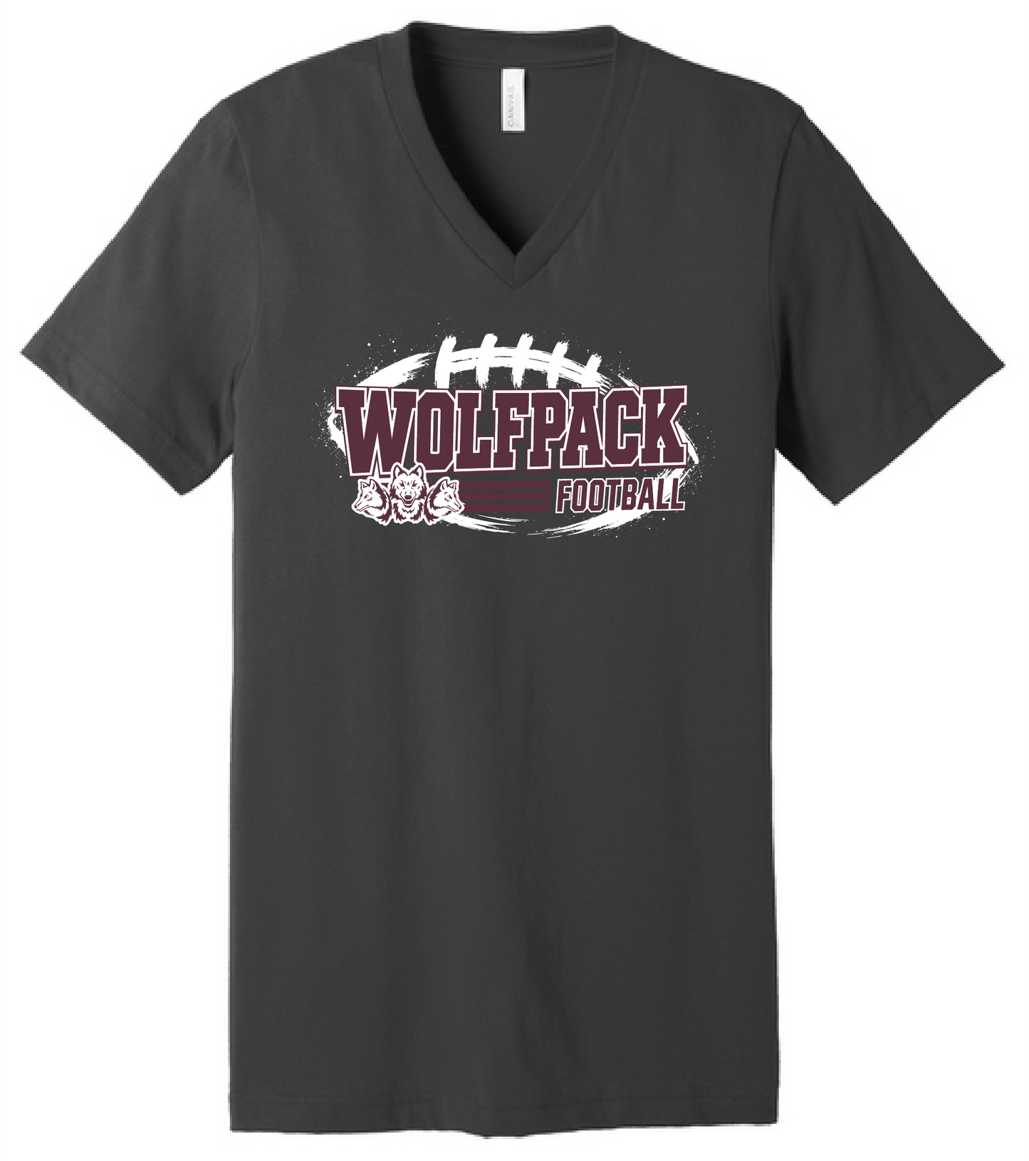 FOOTBALL ADULT BELLA JERSEY V-NECK TEE | FOOTBALL26