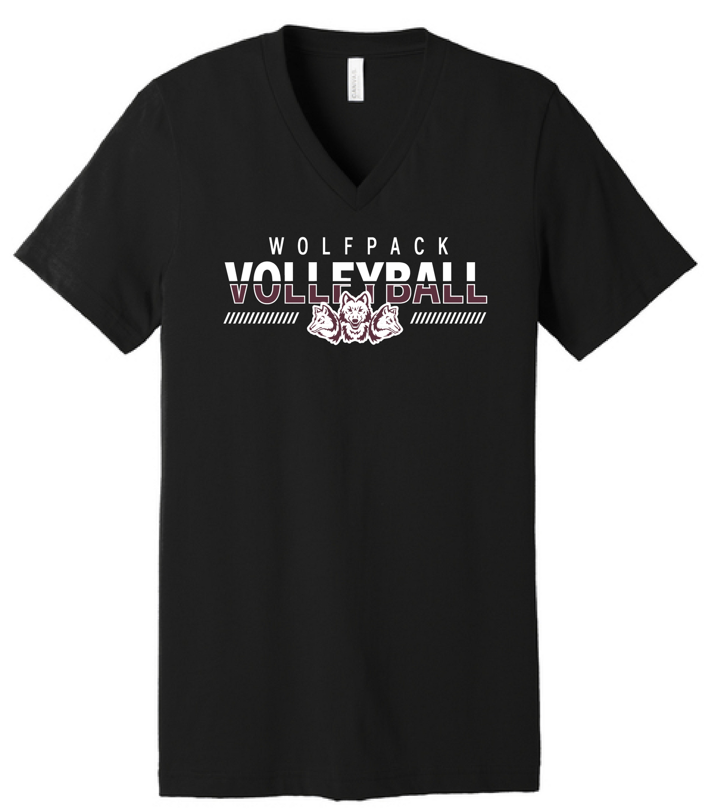 VOLLEYBALL ADULT BELLA JERSEY V-NECK TEE | VB26