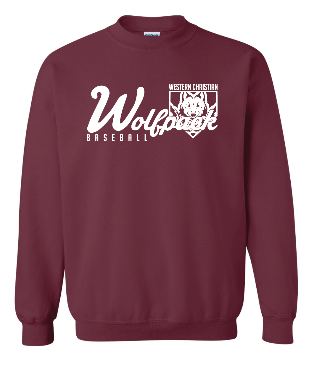 BASEBALL YOUTH/ADULT Gildan Crewneck Sweatshirt | BASEBALL