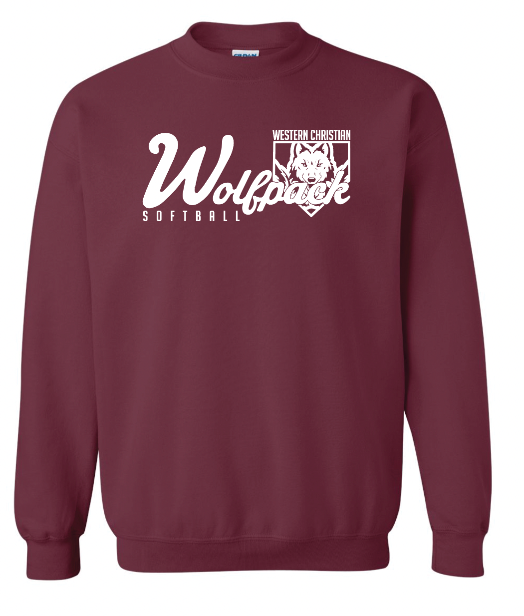 SOFTBALL YOUTH/ADULT Gildan Crewneck Sweatshirt | SOFTBALL