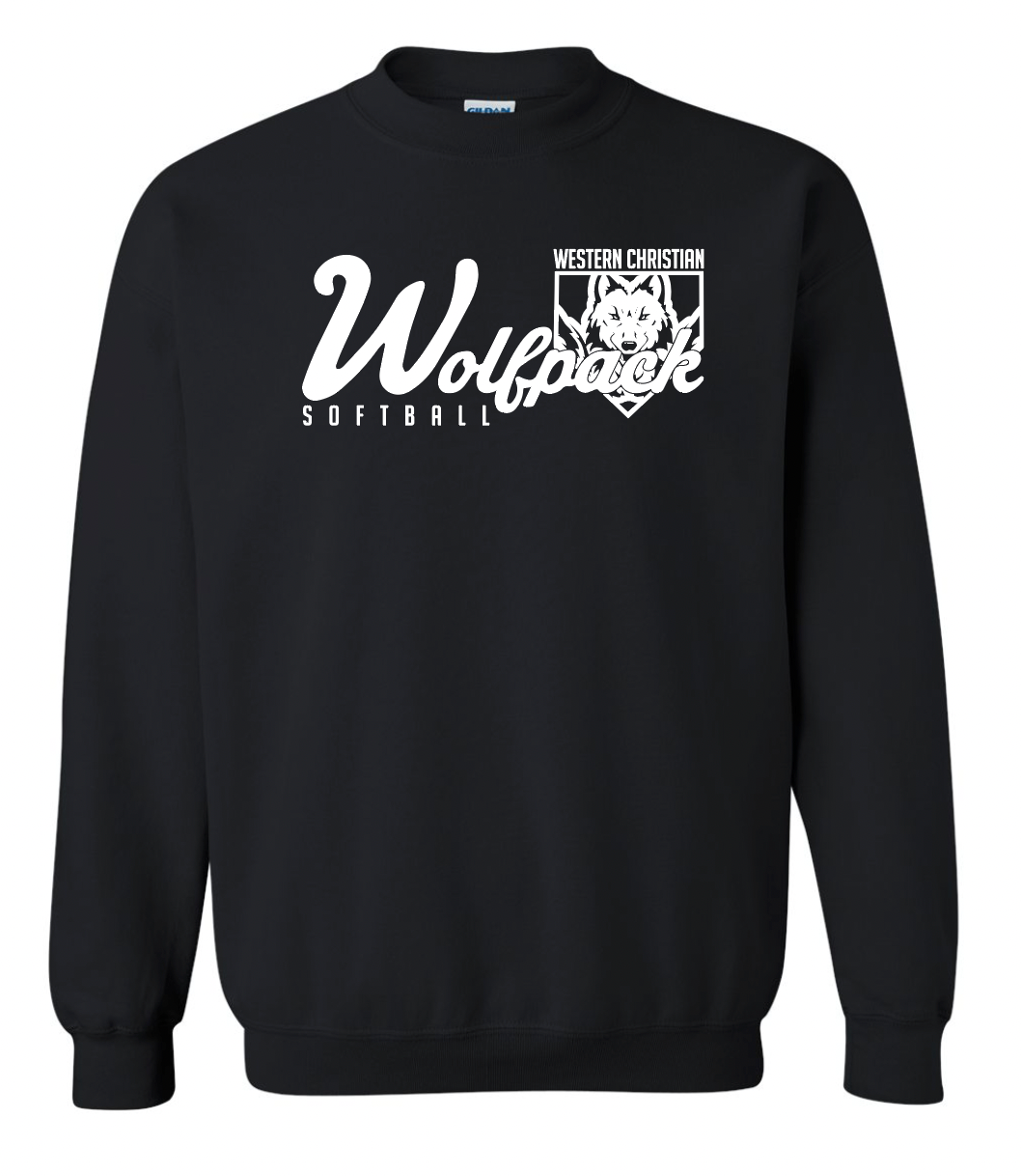 SOFTBALL YOUTH/ADULT Gildan Crewneck Sweatshirt | SOFTBALL