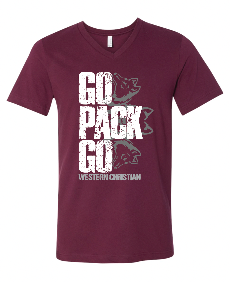 GO PACK GO ADULT BELLA+CANVAS V-NECK TEE | GO