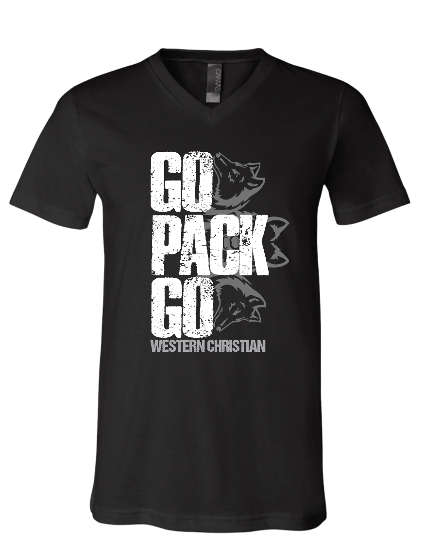 GO PACK GO ADULT BELLA+CANVAS V-NECK TEE | GO