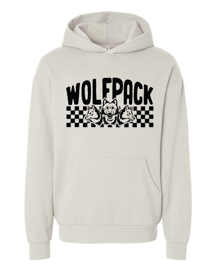 CHECKERED WOLFPACK INDEPENDENT PREMIUM HOODIE | CW