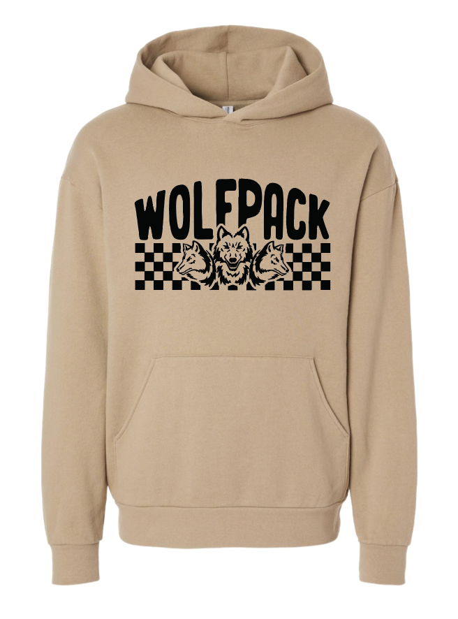 CHECKERED WOLFPACK INDEPENDENT PREMIUM HOODIE | CW