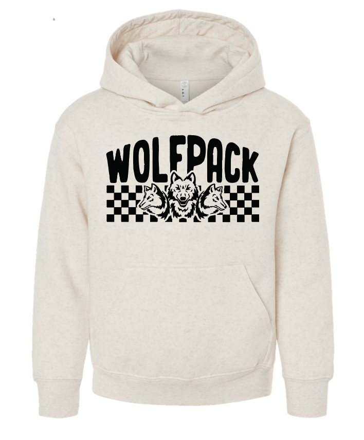 CHECKERED WOLFPACK TODDLER/YOUTH LAT HOODIE | CW