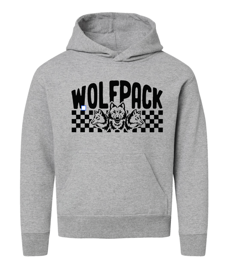 CHECKERED WOLFPACK TODDLER/YOUTH LAT HOODIE | CW