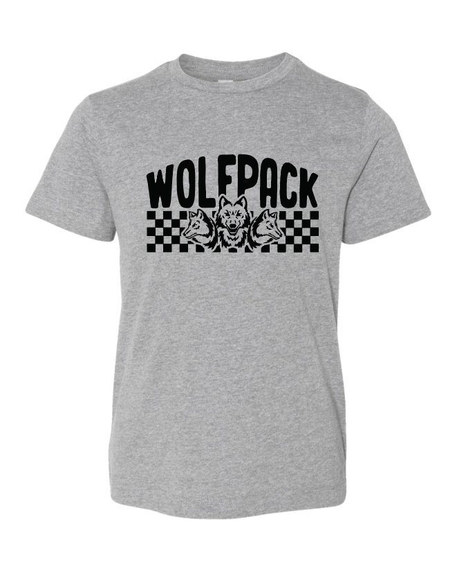 CHECKERED WOLFPACK TODDLER/YOUTH LAT T-SHIRT | CW