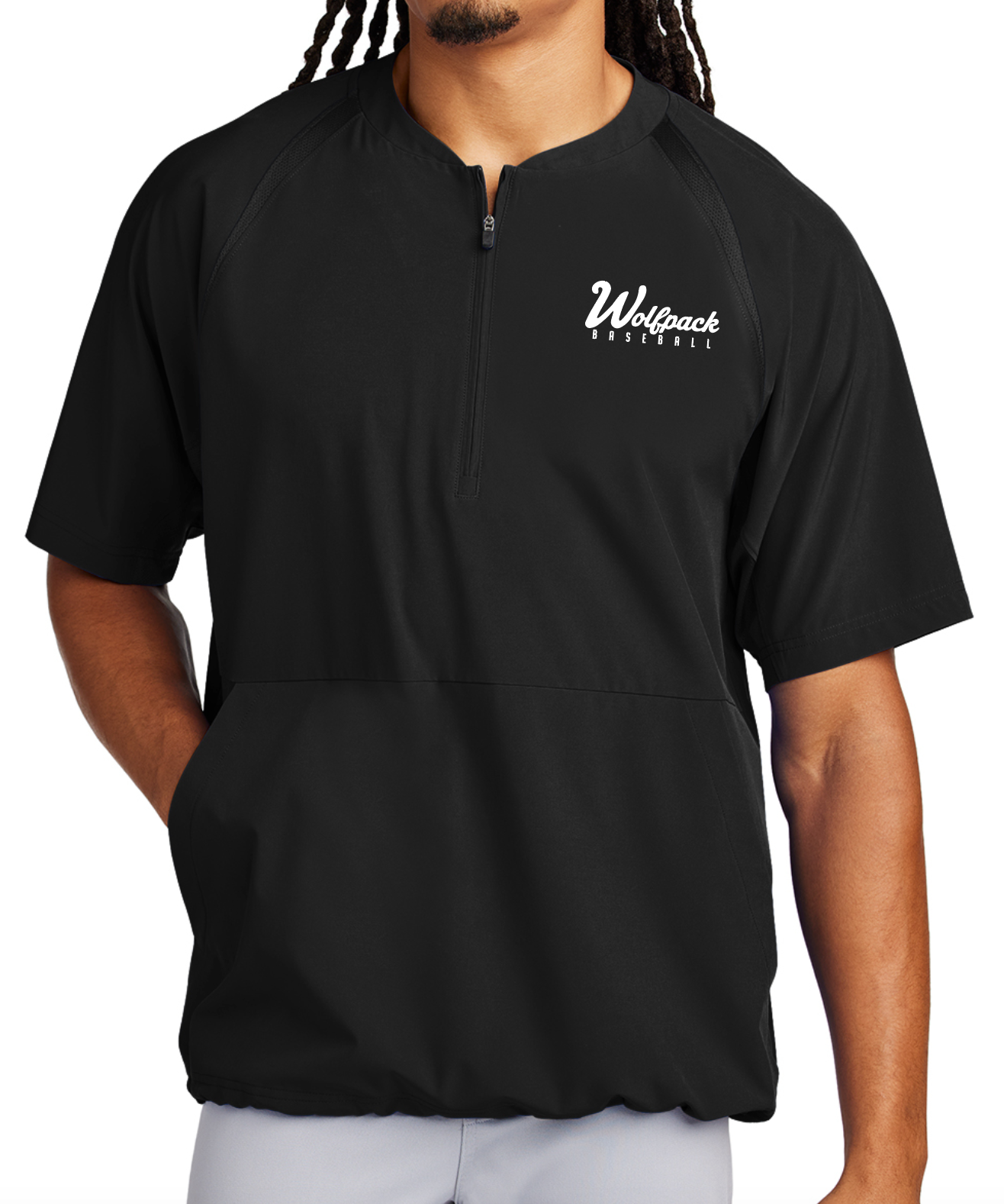 BASEBALL SPORT-TEK 1/2-ZIP SHORT SLEEVE JACKET | BASEBALL