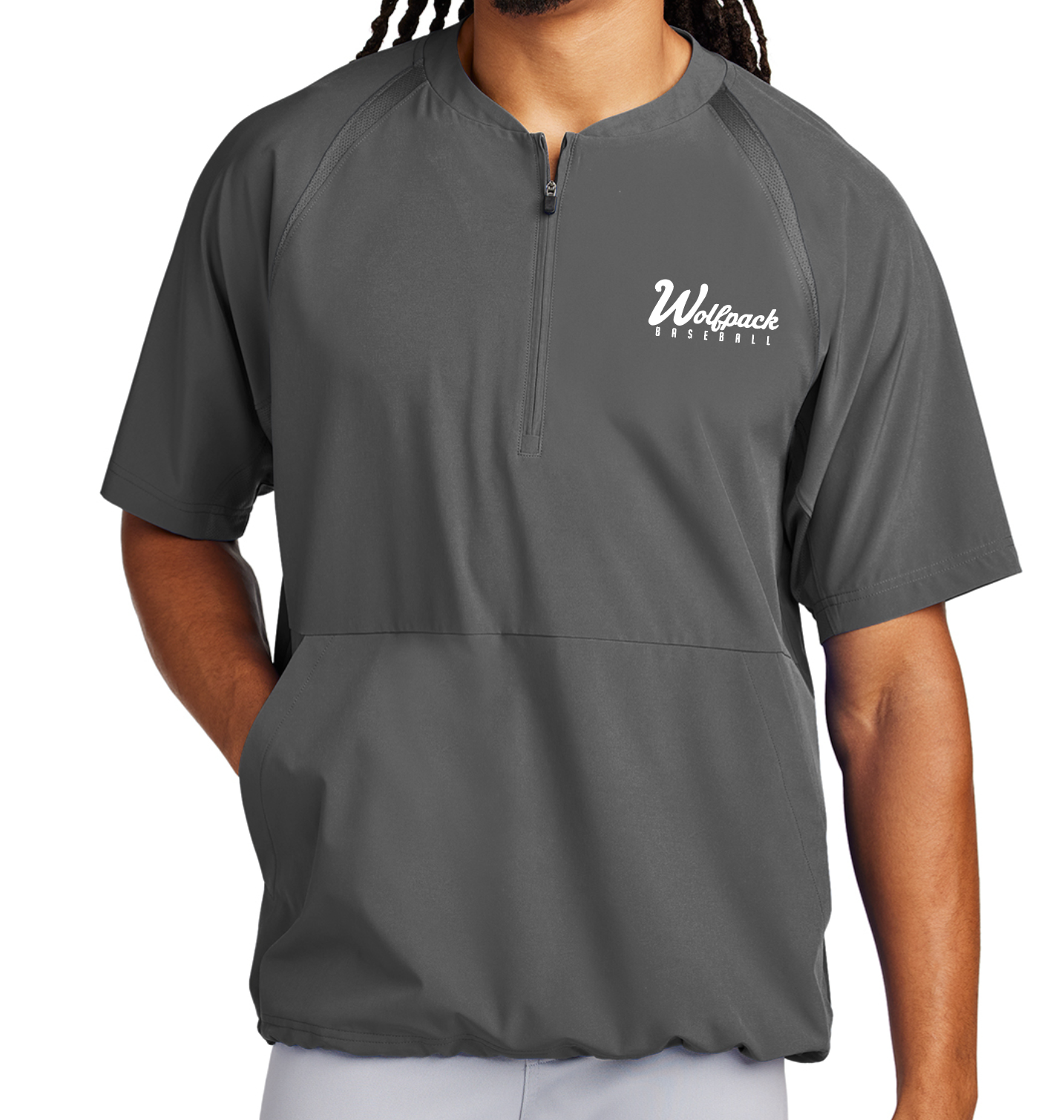 BASEBALL SPORT-TEK 1/2-ZIP SHORT SLEEVE JACKET | BASEBALL