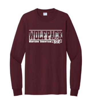 WOLFPACK PORT & CO TALL CORE BLEND LONG SLEEVE | LINE