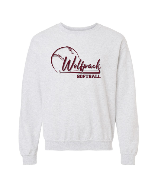 SOFTBALL YOUTH/ADULT GILDAN CREWNECK SWEATSHIRT | SOFTBALL26