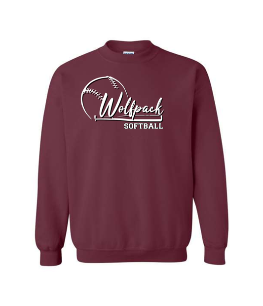 SOFTBALL YOUTH/ADULT GILDAN CREWNECK SWEATSHIRT | SOFTBALL26
