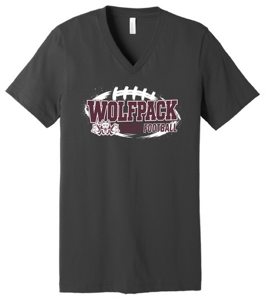 FOOTBALL ADULT BELLA JERSEY V-NECK TEE | FOOTBALL26