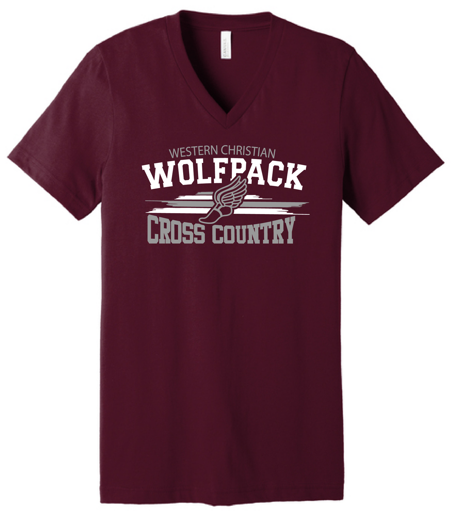 CROSS COUNTRY ADULT BELLA JERSEY V-NECK TEE | XC26