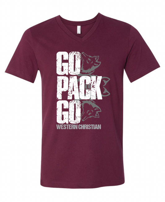 GO PACK GO ADULT BELLA+CANVAS V-NECK TEE | GO