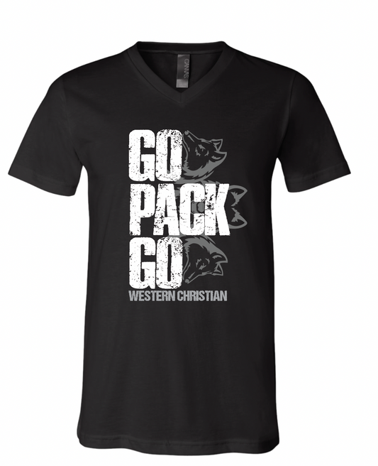 GO PACK GO ADULT BELLA+CANVAS V-NECK TEE | GO