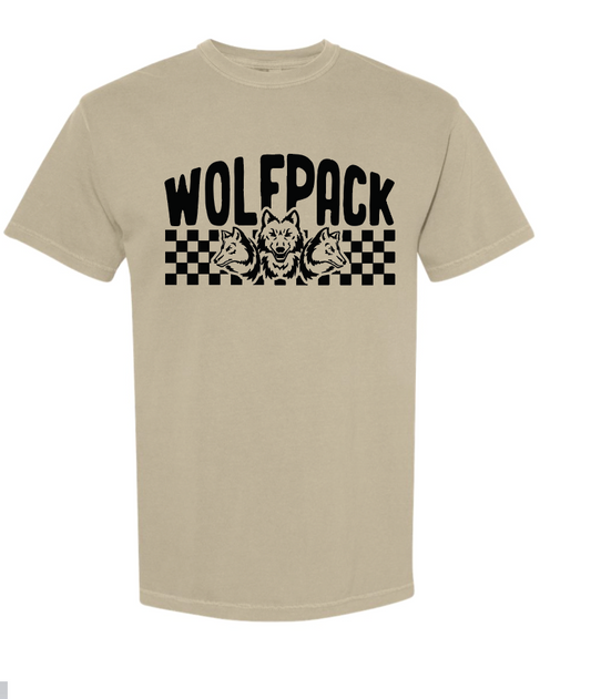 CHECKERED WOLFPACK ADULT COMFORT COLORS T-SHIRT | CW