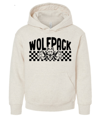 CHECKERED WOLFPACK TODDLER/YOUTH LAT HOODIE | CW
