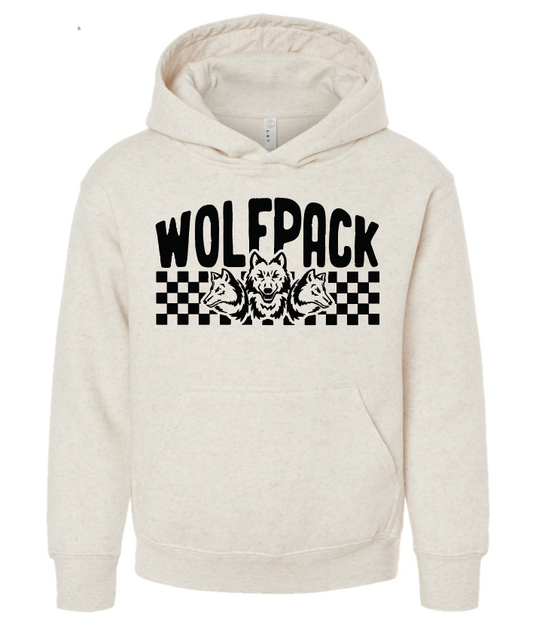 CHECKERED WOLFPACK TODDLER/YOUTH LAT HOODIE | CW