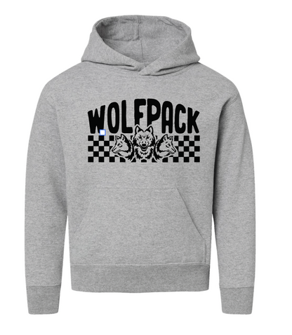 CHECKERED WOLFPACK TODDLER/YOUTH LAT HOODIE | CW