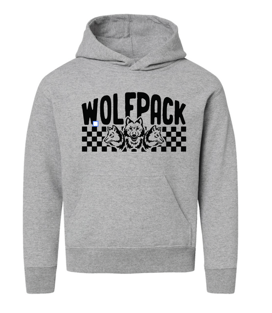CHECKERED WOLFPACK TODDLER/YOUTH LAT HOODIE | CW
