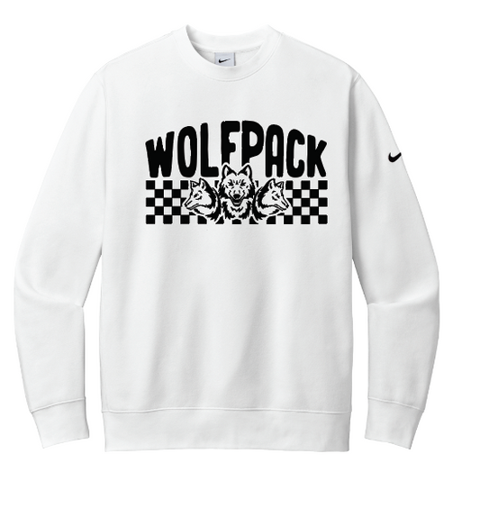 CHECKERED WOLFPACK ADULT NIKE Crewneck Sweatshirt | CW