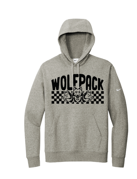 CHECKERED WOLFPACK ADULT NIKE Pullover Hoodie | CW