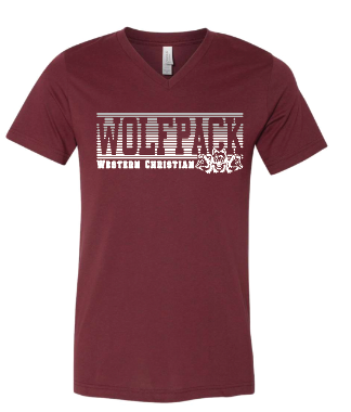 WOLFPACK ADULT BELLA+CANVAS V-NECK TEE | LINE