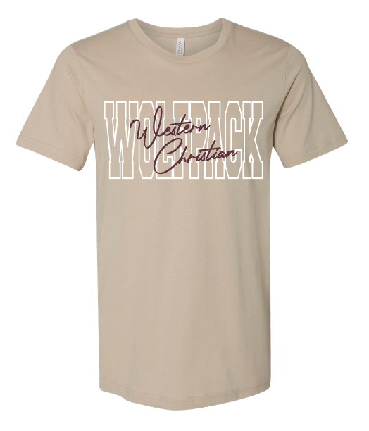 WC ADULT BELLA SHORT SLEEVE TSHIRT BLOCK + SCRIPT