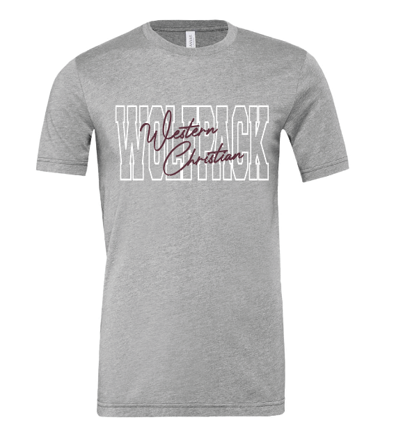 WC ADULT BELLA SHORT SLEEVE TSHIRT BLOCK + SCRIPT