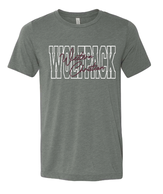 WC ADULT BELLA SHORT SLEEVE TSHIRT BLOCK + SCRIPT