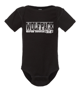 WOLFPACK INFANT RABBIT SKINS ONESIE LINE