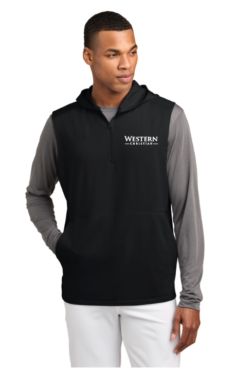 WC MEN'S SPORT-TEK SLEEVELESS HOODED 1/4-ZIP | WC LOGO