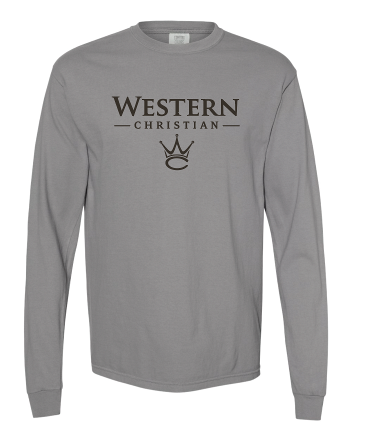 WC ADULT COMFORT COLORS LONG SLEEVE CROWN