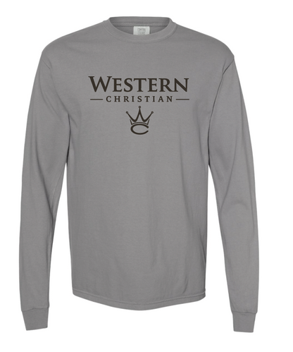 WC ADULT COMFORT COLORS LONG SLEEVE CROWN