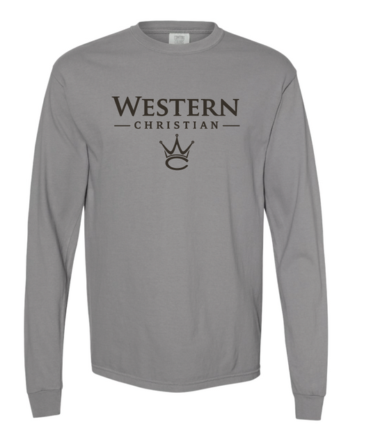WC ADULT COMFORT COLORS LONG SLEEVE CROWN