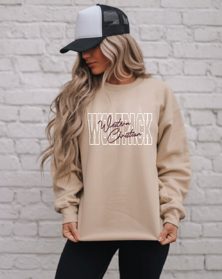 WC ADULT GILDAN CREWNECK SWEATSHIRT | BLOCK