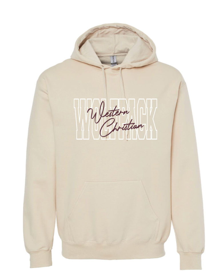 WC ADULT GILDAN MIDWEIGHT HOODIE | BLOCK + SCRIPT