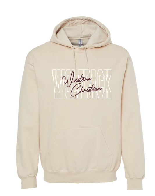 WC YOUTH GILDAN MIDWEIGHT HOODIE | BLOCK + SCRIPT