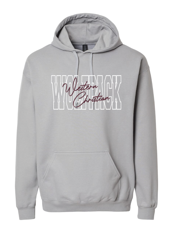 WC ADULT GILDAN MIDWEIGHT HOODIE | BLOCK + SCRIPT