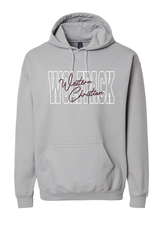 WC ADULT GILDAN MIDWEIGHT HOODIE | BLOCK + SCRIPT