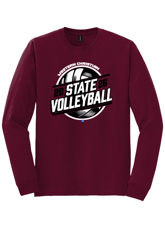 STATE VOLLEYBALL YOUTH/ADULT GILDAN DRYBLEND LONG SLEEVE  | VBSTATE