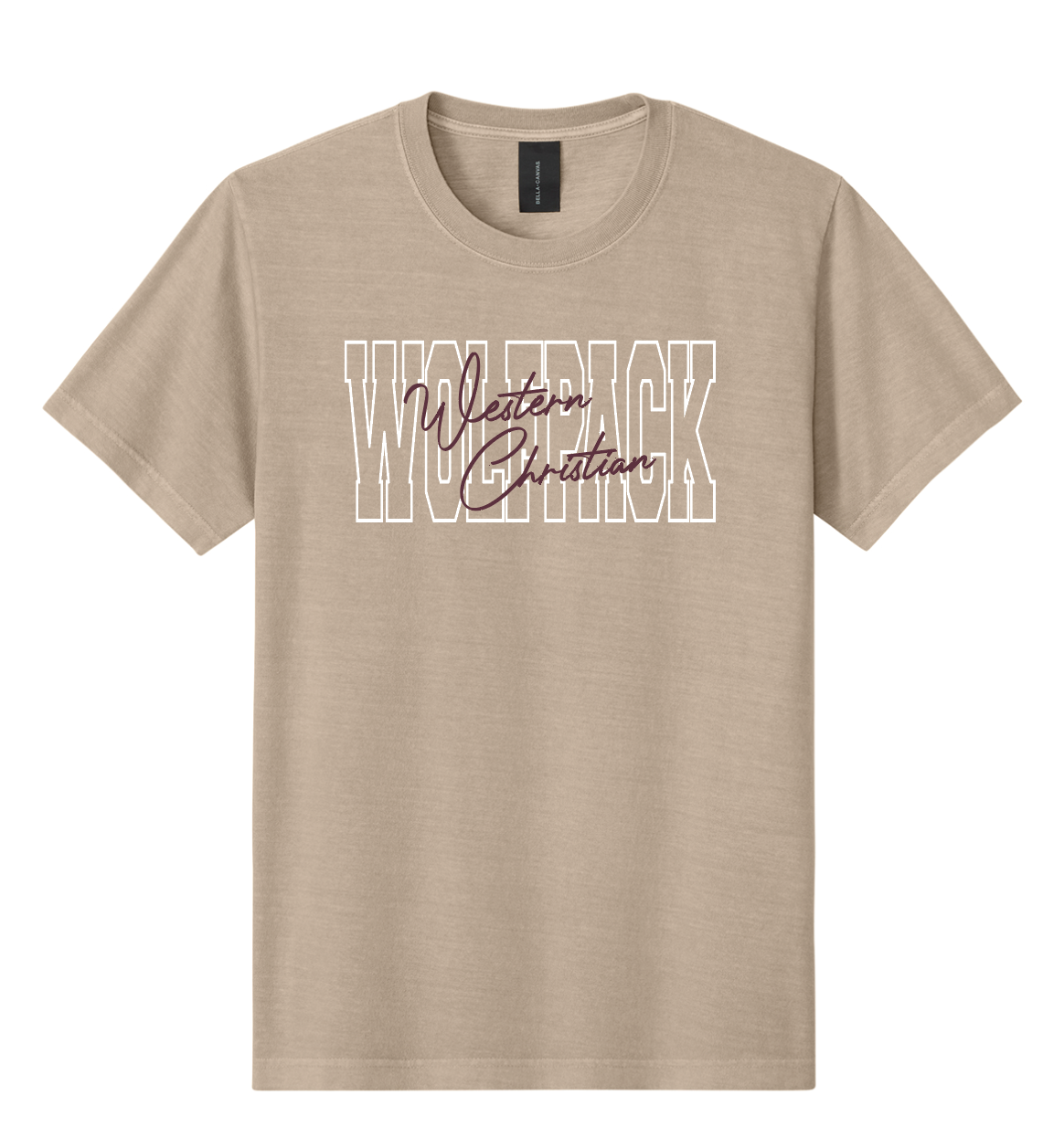 WC BELLA + CANVAS HEAVYWEIGHT TEE BLOCK + SCRIPT