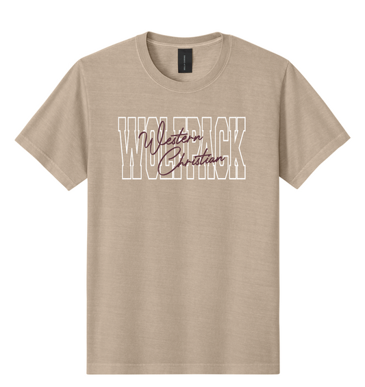 WC BELLA + CANVAS HEAVYWEIGHT TEE BLOCK + SCRIPT